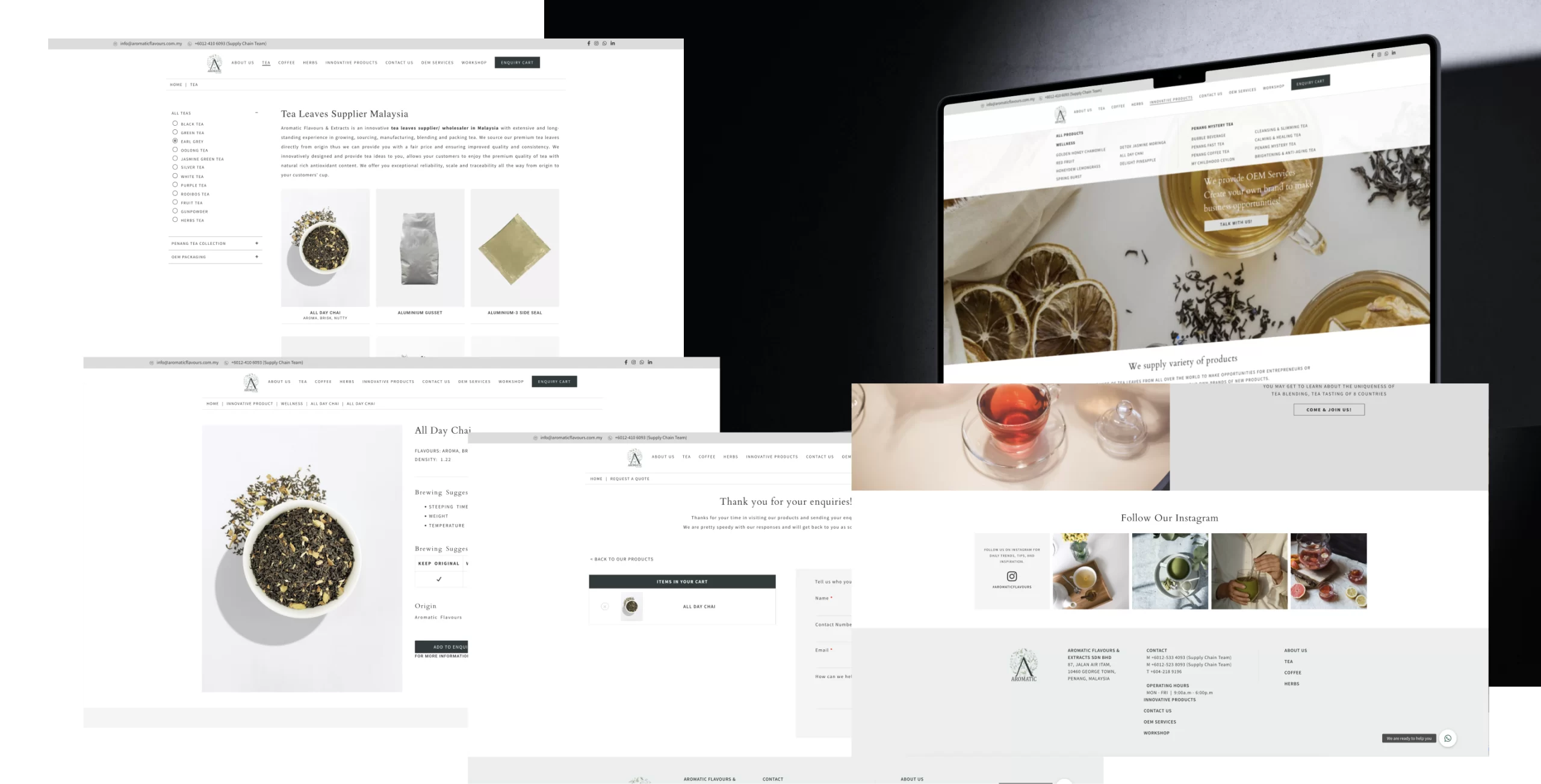 Tea e-commerce website design for TohDaily by Singapore WordPress designer iamfongfong